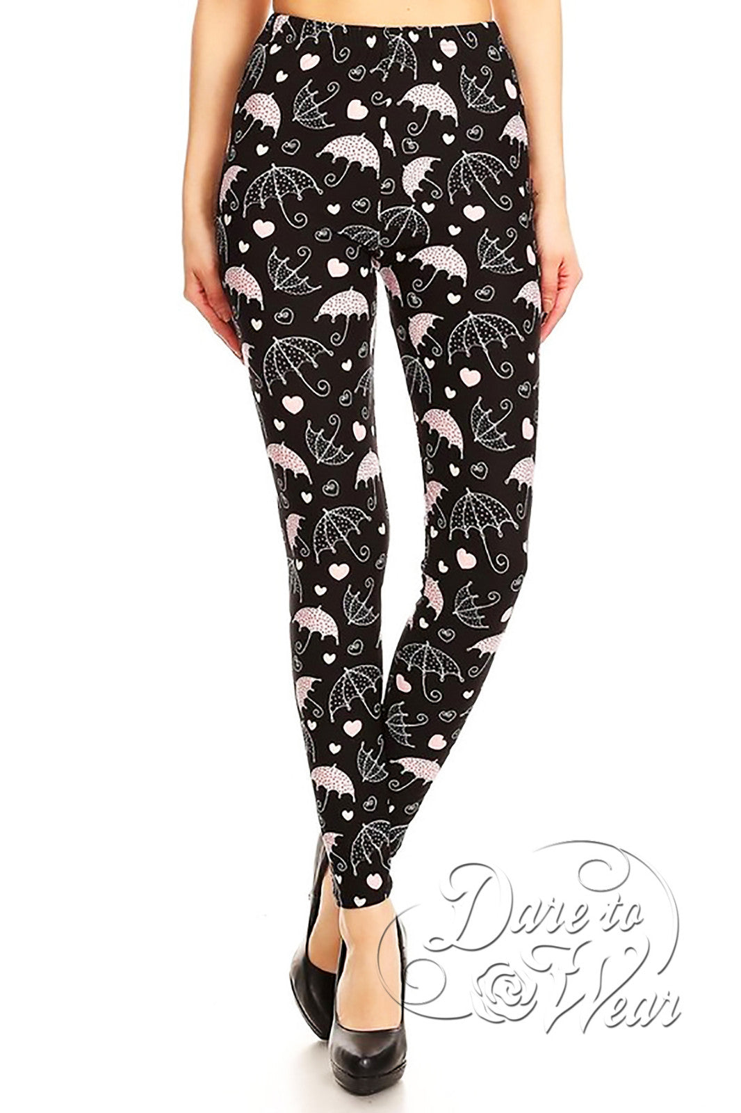 Dare to Wear Victorian Gothic Steampunk Peached Leggings in Eiffel Showers