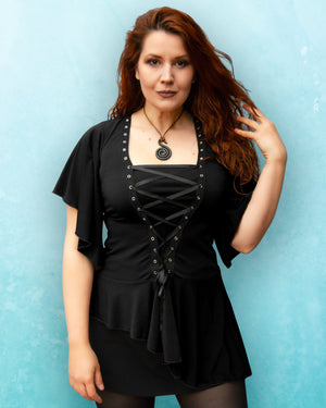 Dare Fashion Alchemy Long sleeve top F27 Onyx MeliWa Steampunk Gothic Alchemy Corset