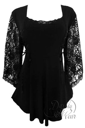 Dare To Wear Victorian Gothic Women's Anastasia Corset Top Black/Black