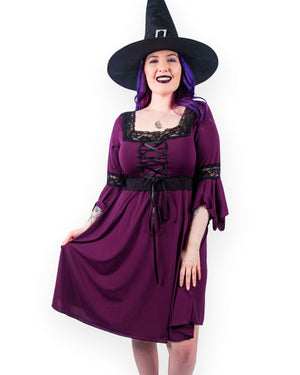 Dare Fashion Magick Witch H01 Plum SSSwish Renaissance Gothic Witch Costume