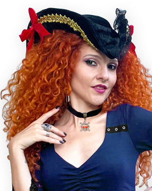 Dare Fashion Corsair Pirate  H05 F30 Midnight MJClose Gothic Steampunk Pirate Costume
