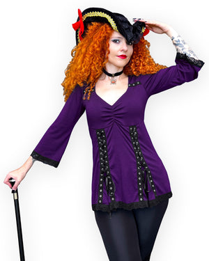 Dare Fashion Corsair Pirate  H05 F30 Mulberry MJSalute Gothic Steampunk Pirate Costume