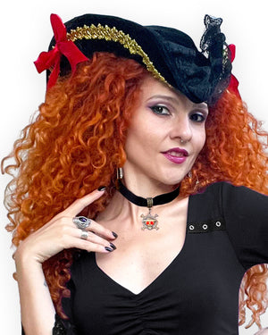 Dare Fashion Corsair Pirate  H05 F30 Raven MJClose Gothic Steampunk Pirate Costume