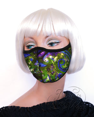 Dare Fashion Myriad Mask M01 Peacock Victorian Gothic Cloth Face Cover