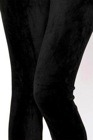 Velour Leggings in Basic Black