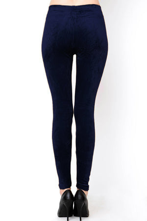 Velour Leggings in Midnight