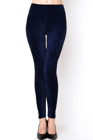 Dare to Wear Victorian Gothic Steampunk Renaissance Velour Leggings in Midnight