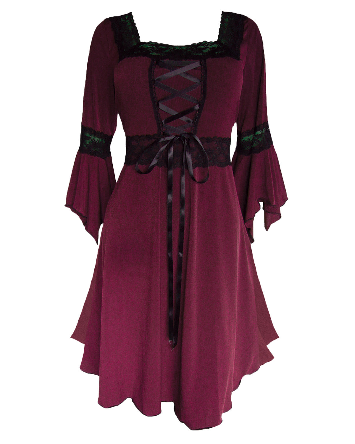 Dare Fashion Renaissance Dress in Burgundy | Maroon Gothic Vampire Corset Gown S Dare Fashion Renaissance Dress in Burgundy | Maroon Gothic Vampire Corset Gown S