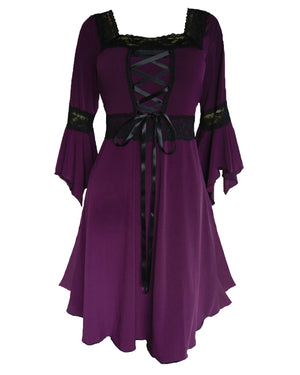 Dare Fashion Renaissance Dress D01 Plum Renaissance Gothic Witch Dress Gown