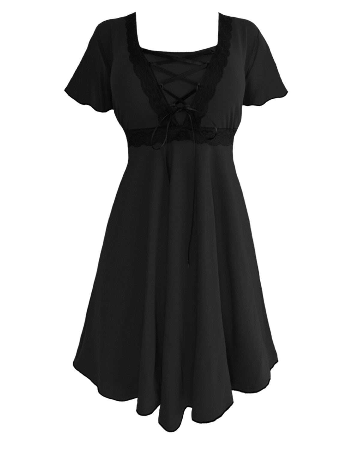 Dare Fashion Angel Dress in Black/Black 1x