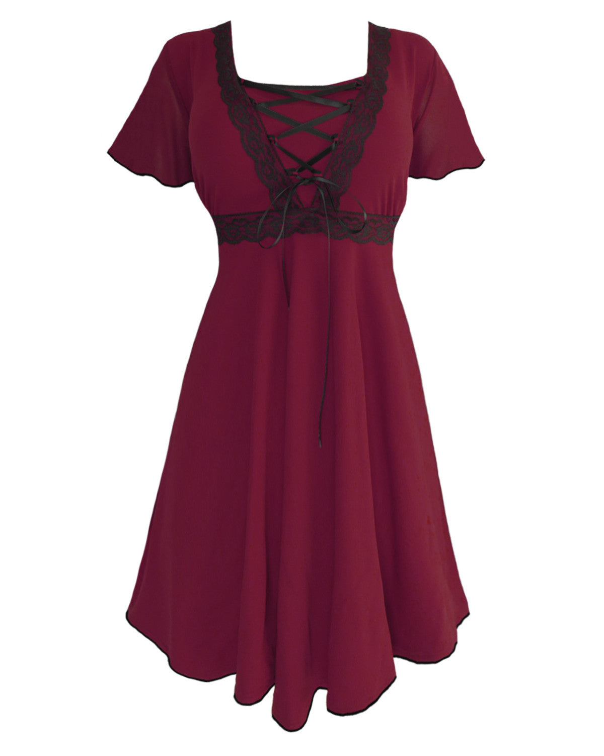 Angel Dress in Burgundy