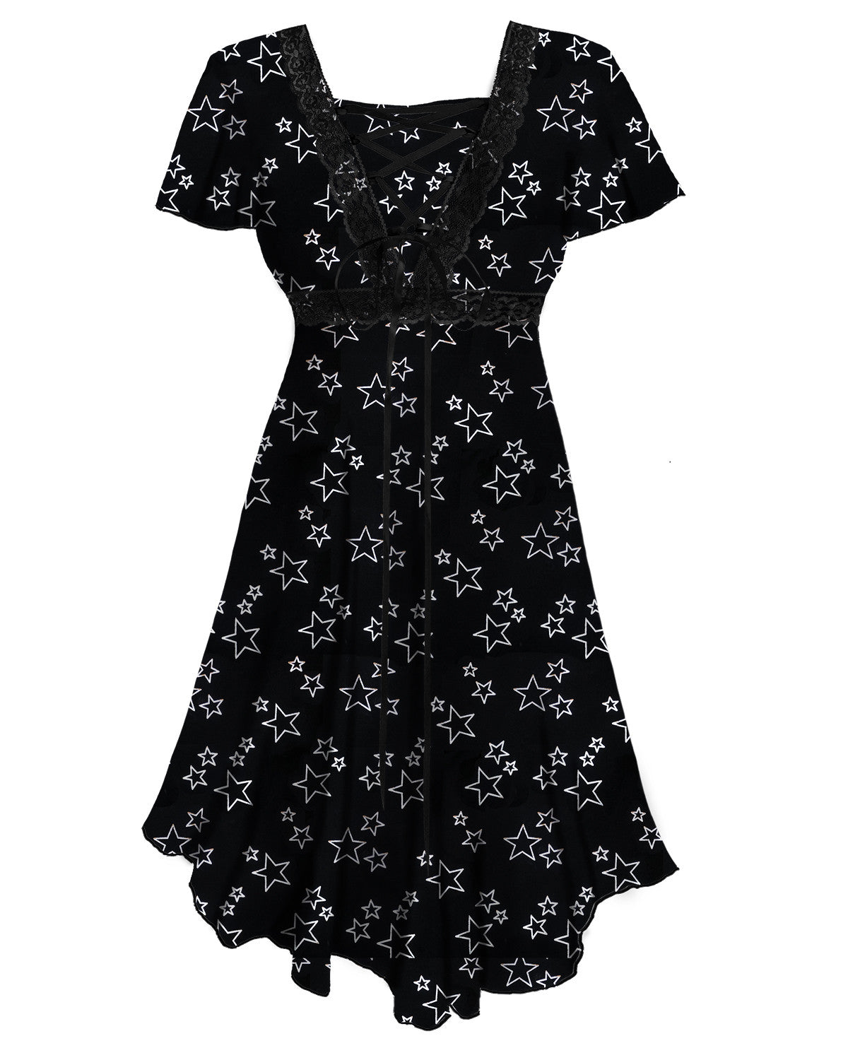 steampunk victorian corset women's dark blue and black angel dress Dare Fashion Angel Dress in Glam Rock M