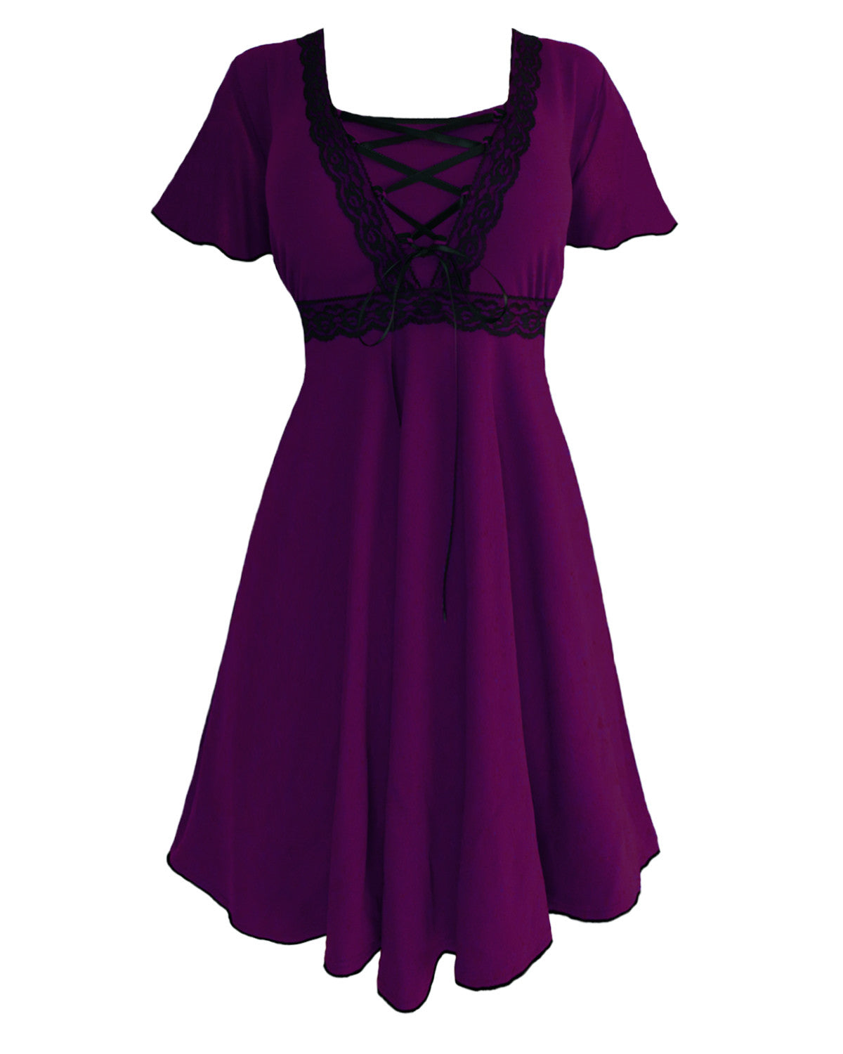 Angel Dress in Plum 3x