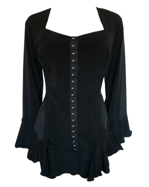 Dare to Wear Victorian Gothic Steampunk Sexy Slimming Corsetta Corset Top in Black