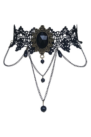 Black Lace Choker Necklace