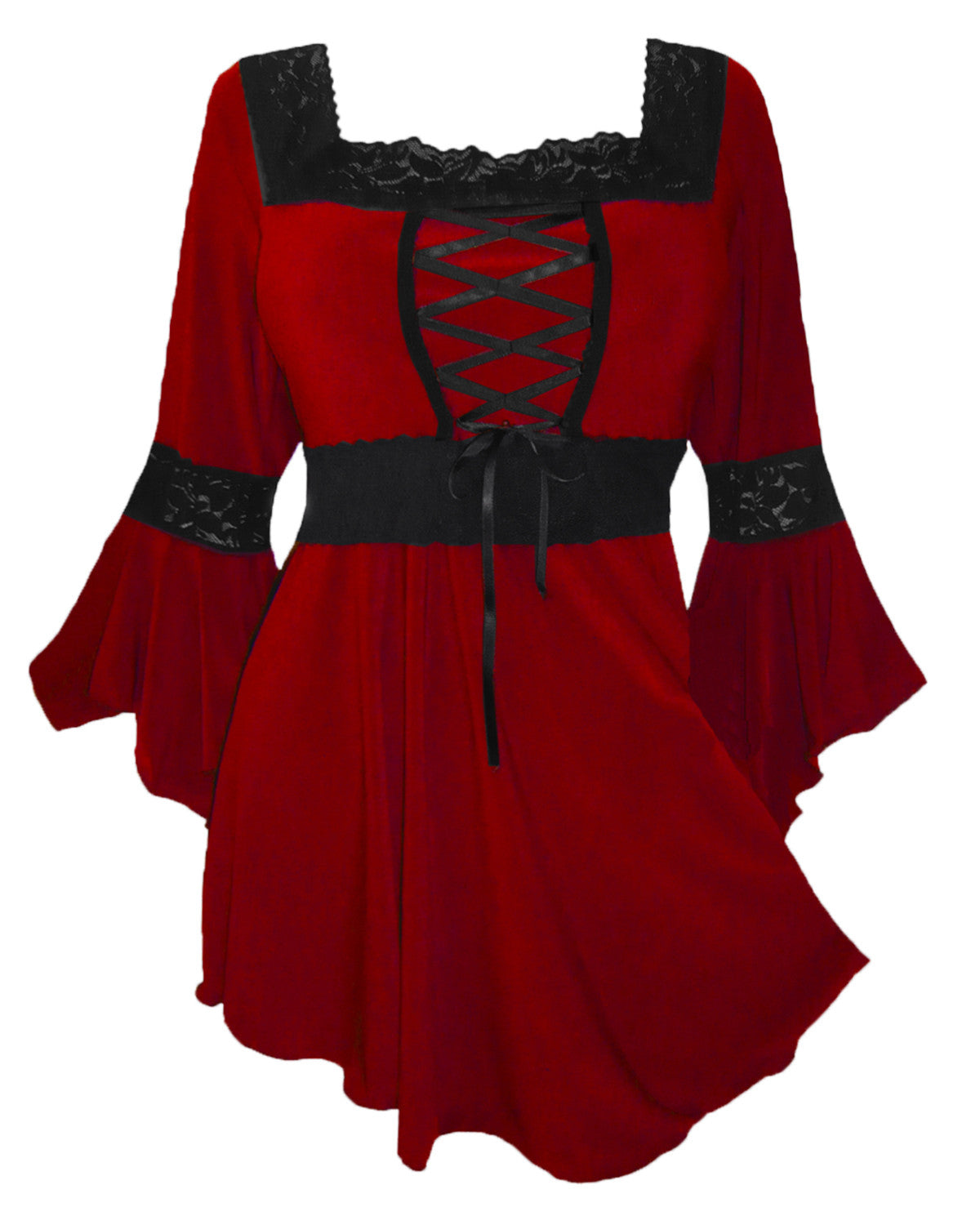 Renaissance Top in Vermillion | Blood Red Gothic Victorian Corset ...