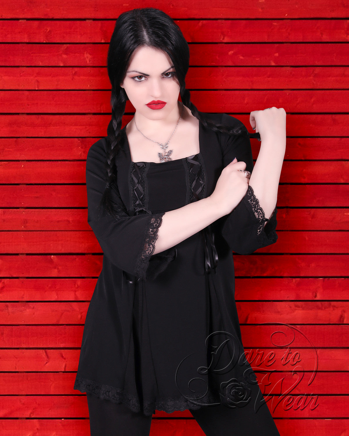 Immortal Vampire Costume with Gemini Princess Top, Black - Dare Fashion