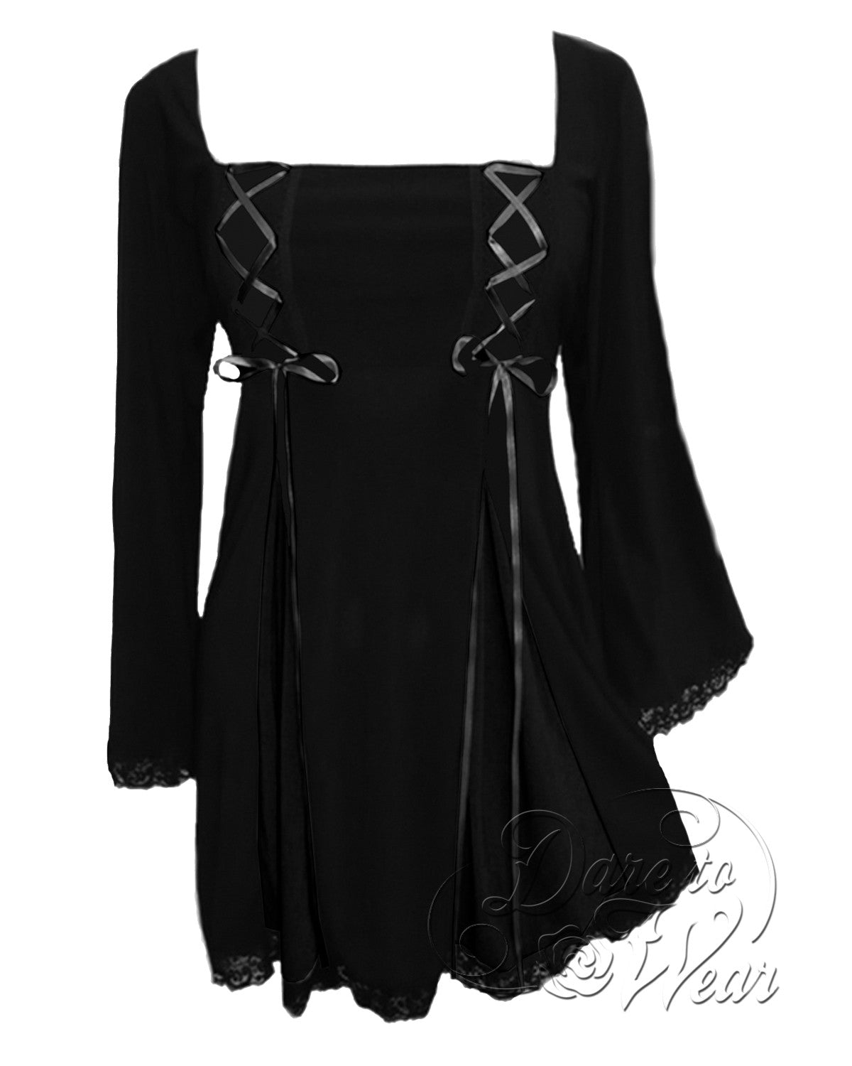 Immortal Vampire Costume with Gemini Princess Top, Black - Dare Fashion