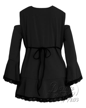 Dare Fashion Temptation Top F45 BlackB Gothic Victorian Corset Tunic
