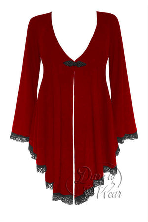 Dare To Wear Victorian Gothic Women's Plus Size Embrace Corset Sweater Ruby Rune