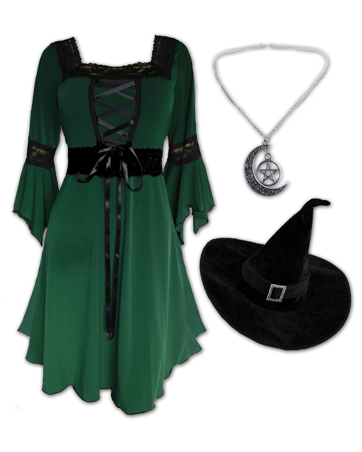 dare you classic witch lace hem corset dress Dare Fashion Adult Gothic Witch Costume Renaissance Corset Dress Plum Purple L