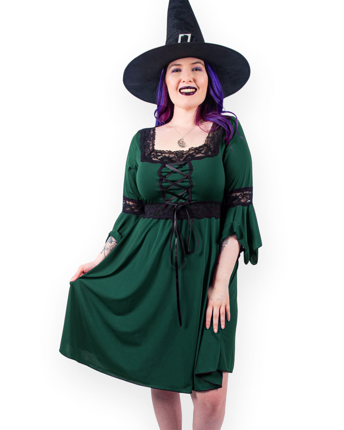 Dare Fashion Adult Gothic Witch Costume Renaissance Corset Dress Envy Green
