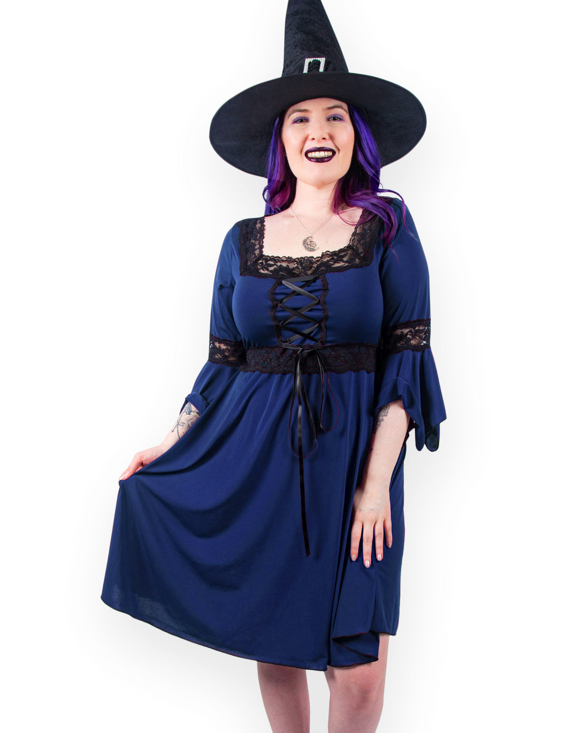 Dare Fashion Adult Gothic Witch Costume Renaissance Corset Dress Midnight Blue L Dare Fashion Adult Gothic Witch Costume Renaissance Corset Dress Midnight Blue L