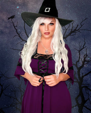 Dare Fashion Magick Witch H01 Plum ElizaNight Gothic Renaissance Witch Costume