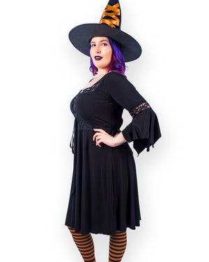 Dare Fashion Sorceress Witch H02 Orange SSSideWh Renaissance Gothic Witch Dress Cosplay