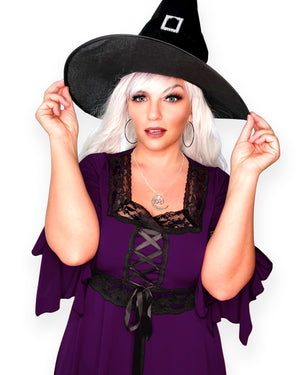 Dare Fashion Spellcaster Witch H03 Plum ElizaTouchHat Gothic Witch Costume