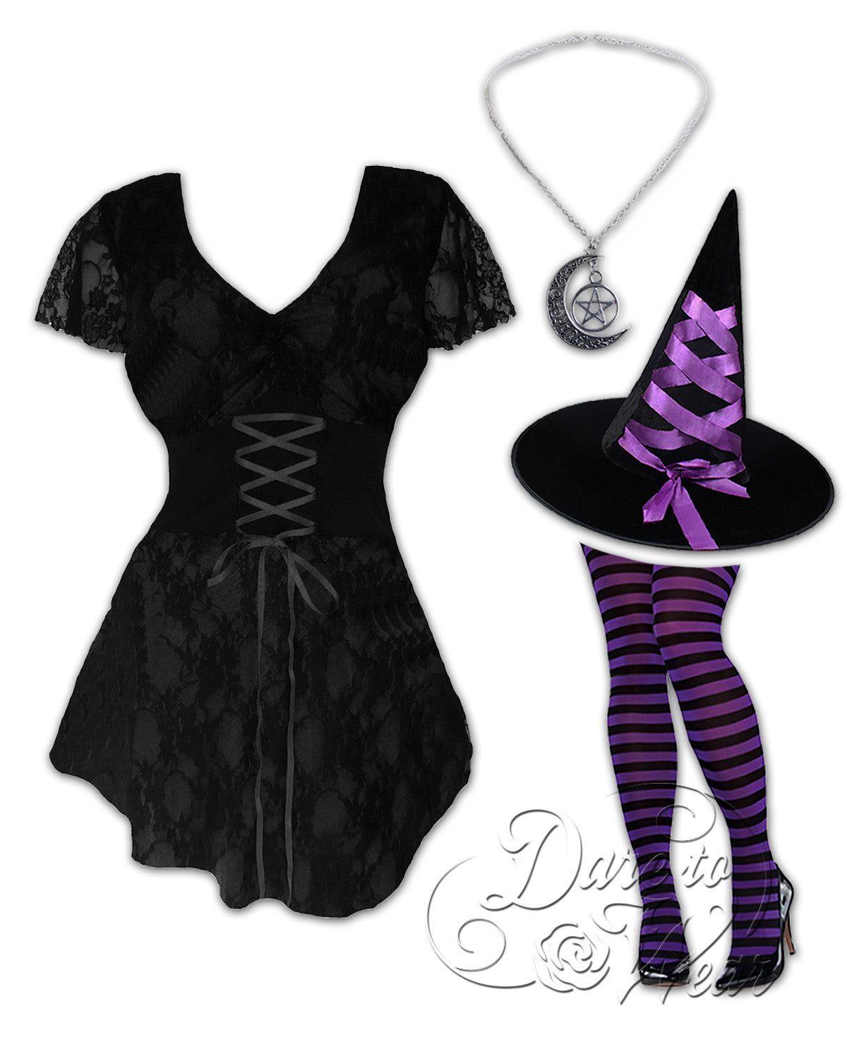 Enchantress Lace Witch Hat Adult Black Enchantress Lace Witch Hat Adult Black
