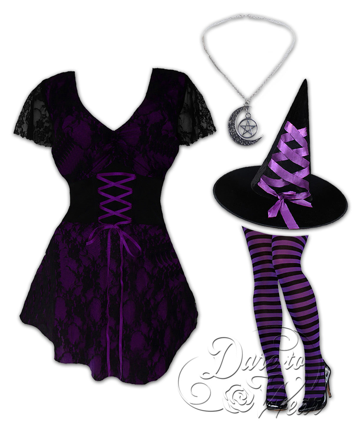 Enchantress Witch Costume Adults Black Dress Hat Enchantress Witch Costume Adults Black Dress Hat