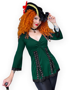 Dare Fashion Corsair Pirate  H05 F30 Envy MJTip Gothic Steampunk Pirate Costume