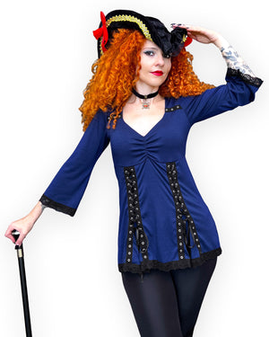Dare Fashion Corsair Pirate  H05 F30 Midnight MJSalute Gothic Steampunk Pirate Costume