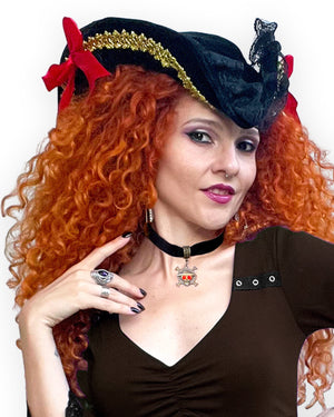 Dare Fashion Corsair Pirate  H05 F30 Walnut MJClose Gothic Steampunk Pirate Costume