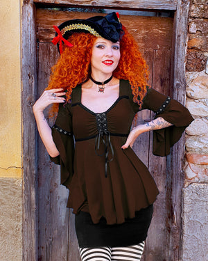 Dare Fashion Buccaneer Pirate H06 Ophelia Walnut MJDoor Steampunk Pirate Costume