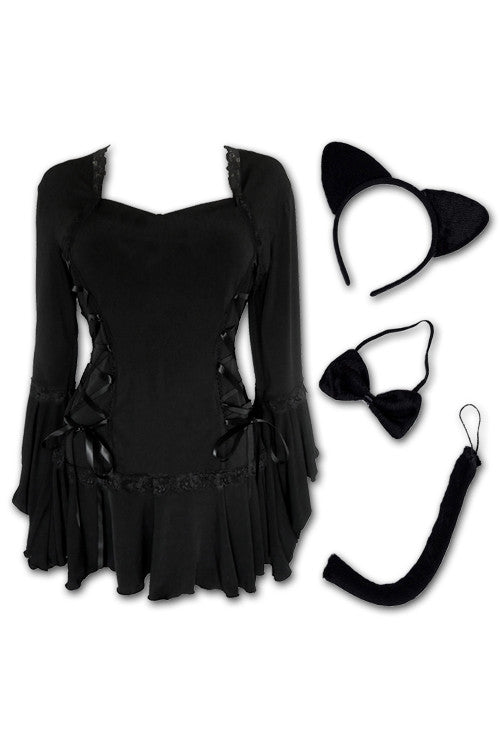 Dare Fashion Kitty Cat Costume with Bolero Top, Black 1x Dare Fashion Kitty Cat Costume with Bolero Top, Black 1x