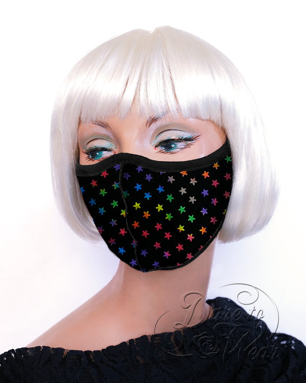 Myriad Mask in All Stars | Rainbow Star Reward Sticker Print Face Cover ...