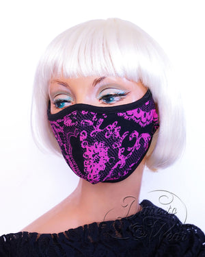 Dare Fashion Myriad Mask M01 PinkLace Victorian Gothic Cloth Face Cover