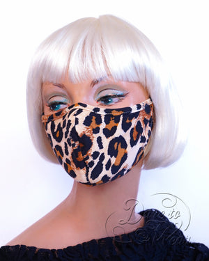 Dare Fashion Kiss Mask M02 Leopard Victorian Gothic Cloth Face Cover