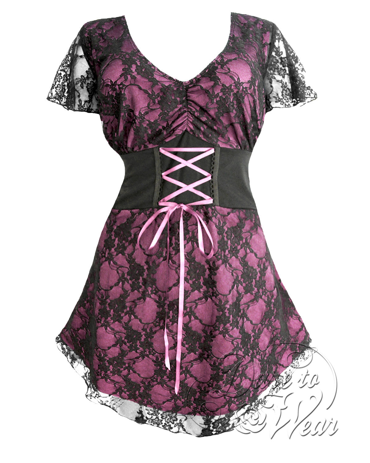 Sweetheart Top in Pink  Gothic Lipstick Lolita Pin-Up Corset